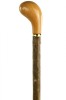 Ash Pistol Grip Cane with Natural Bark Finish
