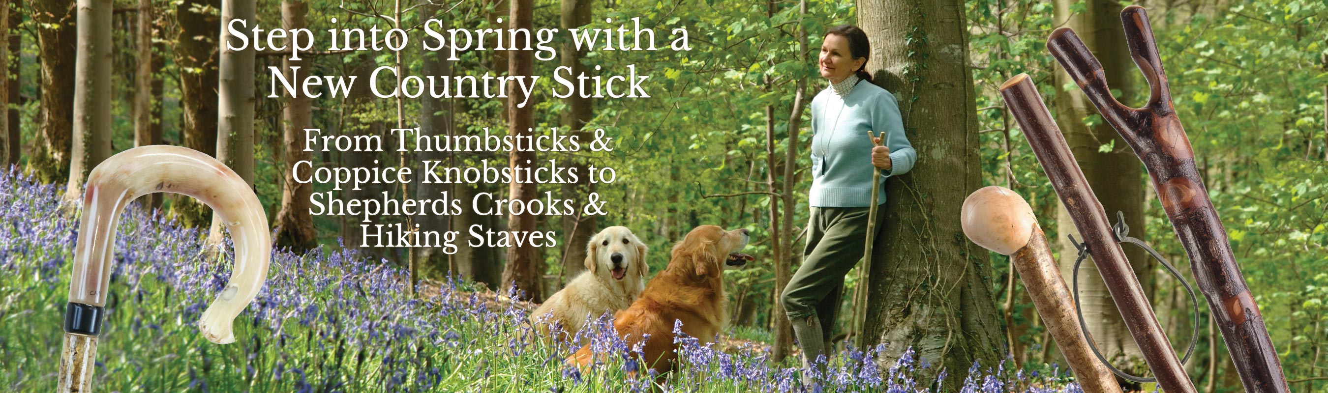 Country Walks are not the same without a trust stick at your side. Shop our Country Walking Stick Range for a wide choice in styles!