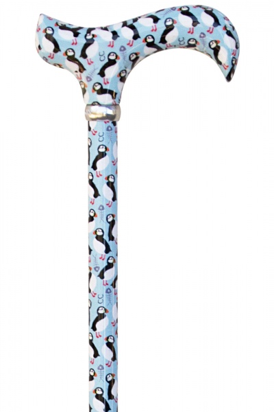 Classic Canes Derby Adjustable Walking Stick - Puffins