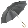 Gents Grey City Umbrella with Bamboo Handle