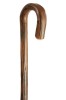 Natural Oak Crook Walking Stick - Peeled