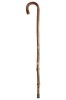 Natural Oak Crook Walking Stick - Peeled