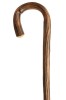 Natural Oak Crook Walking Stick - Peeled