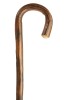 Natural Oak Crook Walking Stick - Peeled