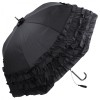 Boutique Triple Frill Umbrella by Soake - Black