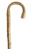 Natural Hazel Crook Walking Stick with Polished Handle