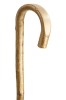 Natural Hazel Crook Walking Stick with Polished Handle