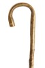 Natural Hazel Crook Walking Stick with Polished Handle