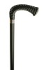 Black Crutch Walking Stick with Swarovski Crystal Pave