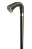 Black Crutch Walking Stick with Swarovski Crystal Pave