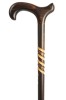 Spiral Beech Derby Walking Stick with Scorched Shadow