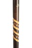 Spiral Beech Derby Walking Stick with Scorched Shadow