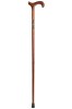 Gents Scorched Beech Derby Walking Stick with Spiral - Long