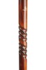 Gents Scorched Beech Derby Walking Stick with Spiral - Long