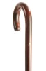 Cherrywood Crook Handled Walking Stick - Flame Scorched