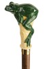 Green Frog headed Collectors Cane