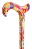 Tea Party Adjustable Walking Stick - Red Floral