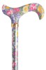 Tea Party Adjustable Walking Stick - Lavender Floral