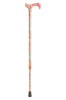 Tea Party Adjustable Walking Stick - Peach Floral