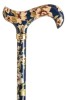 Tea Party Adjustable Walking Stick - Dark Blue Floral