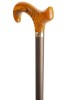 Height-adjustable Gents Derby Walking Stick - Matt Brown