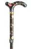 Petite Adjustable Folding Cane - Black Floral