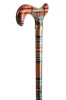 Fashion Derby Adjustable Walking Stick - Multi Tartan