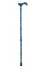 Fashion Derby Adjustable Walking Stick - Blue Tartan