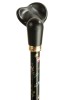 Anatomical Black Floral Adjustable Walking Cane - Left Handed