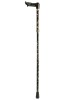 Anatomical Black Floral Folding Walking Cane - Right Handed