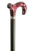 Acrylic Derby Moderne Walking Stick - Garnet Marbled