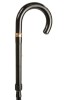 Black Crook Handle Folding Walking Stick