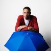 Royal Blue Folding Compact Umbrella by Anatole of Paris – MARGUERITE