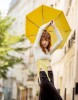 Yellow Folding Compact Umbrella by Anatole of Paris  MARTIN