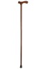 Brown Economy Crutch Handled Extra Long Walking Stick