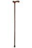 Brown Economy Crutch Handled Walking Stick
