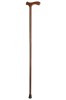 Brown Economy Crutch Handled Walking Stick