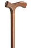 Brown Economy Crutch Handled Walking Stick