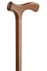 Brown Economy Crutch Handled Extra Long Walking Stick