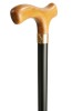 Tan Crutch Handled Black Walking Stick