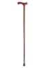 Mahogany Crutch Handled Walking Stick