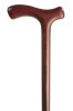 Mahogany Crutch Handled Walking Stick