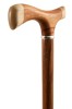Rosewood Crutch Walking Stick with Collar