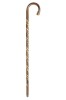 Chestnut Spiral Crook Handled Walking Stick