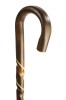 Chestnut Spiral Crook Handled Walking Stick