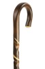 Chestnut Spiral Crook Handled Walking Stick