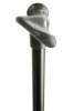 Extra Strong & Long Black Anatomical Walking Stick - Right Handed
