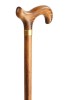 Flame Scorched Derby Walking Stick with Collar