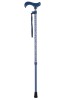 Engraved Adjustable Derby Walking Stick - Blue