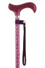 Engraved Adjustable Derby Walking Stick - Purple